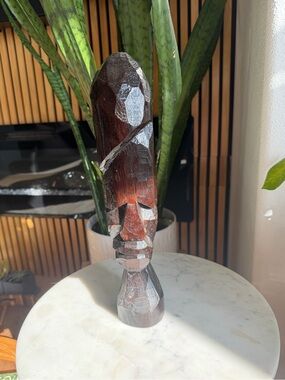 intage Hand-Carved Wooden African Tribal Figure Statue 16" Folk Art Sculpture